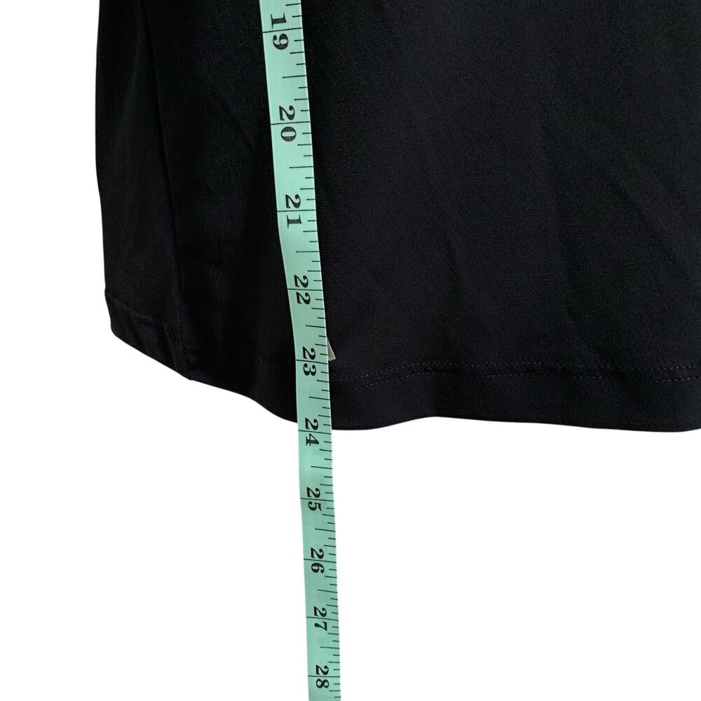 Merona Blouse Top Womens Size X-Large Black 3/4 Sleeve Stretch Side Neck Tie - Picture 7 of 9